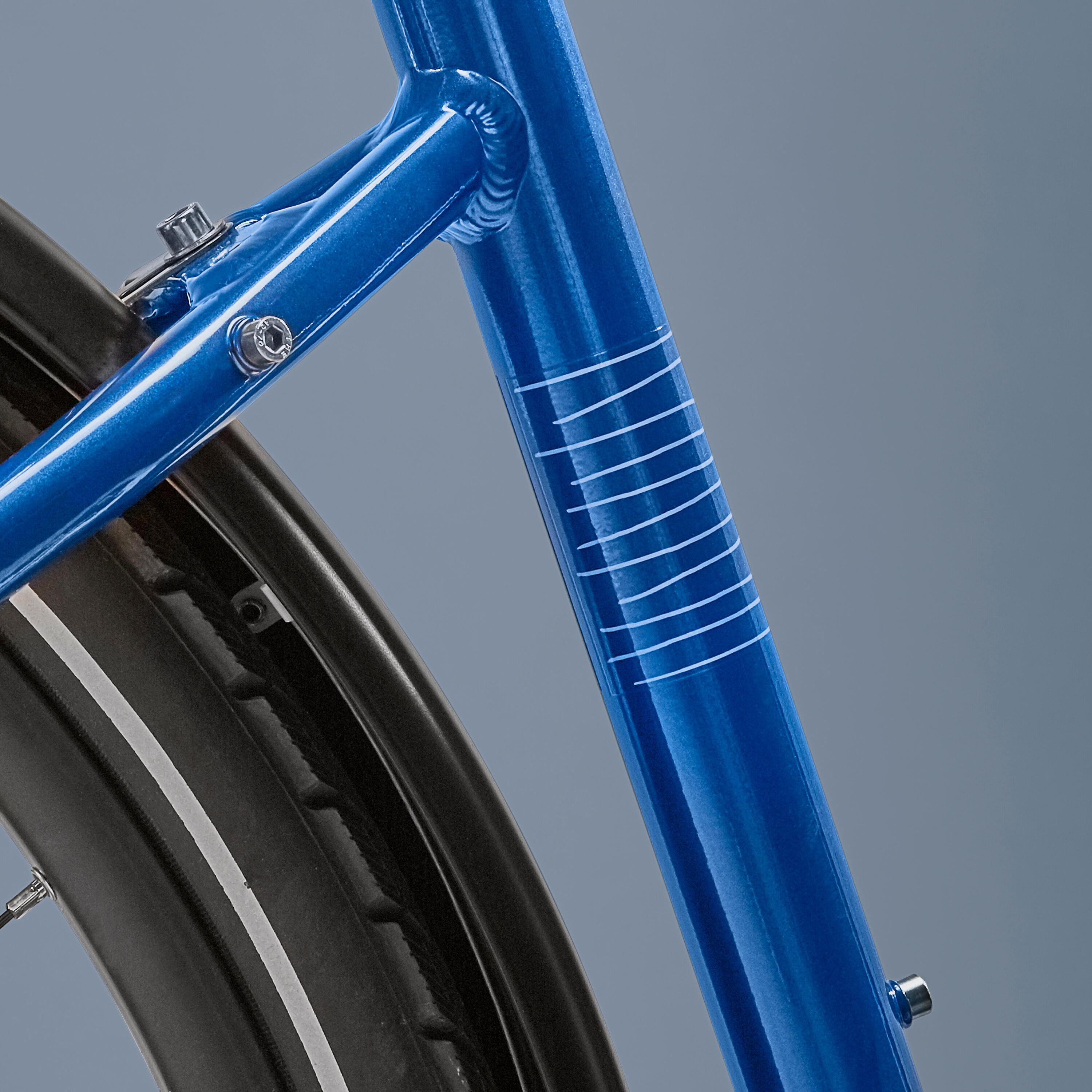Bicicleta de trekking de viaje aluminio monoplato 11V Riverside Touring 520 azul 16/16