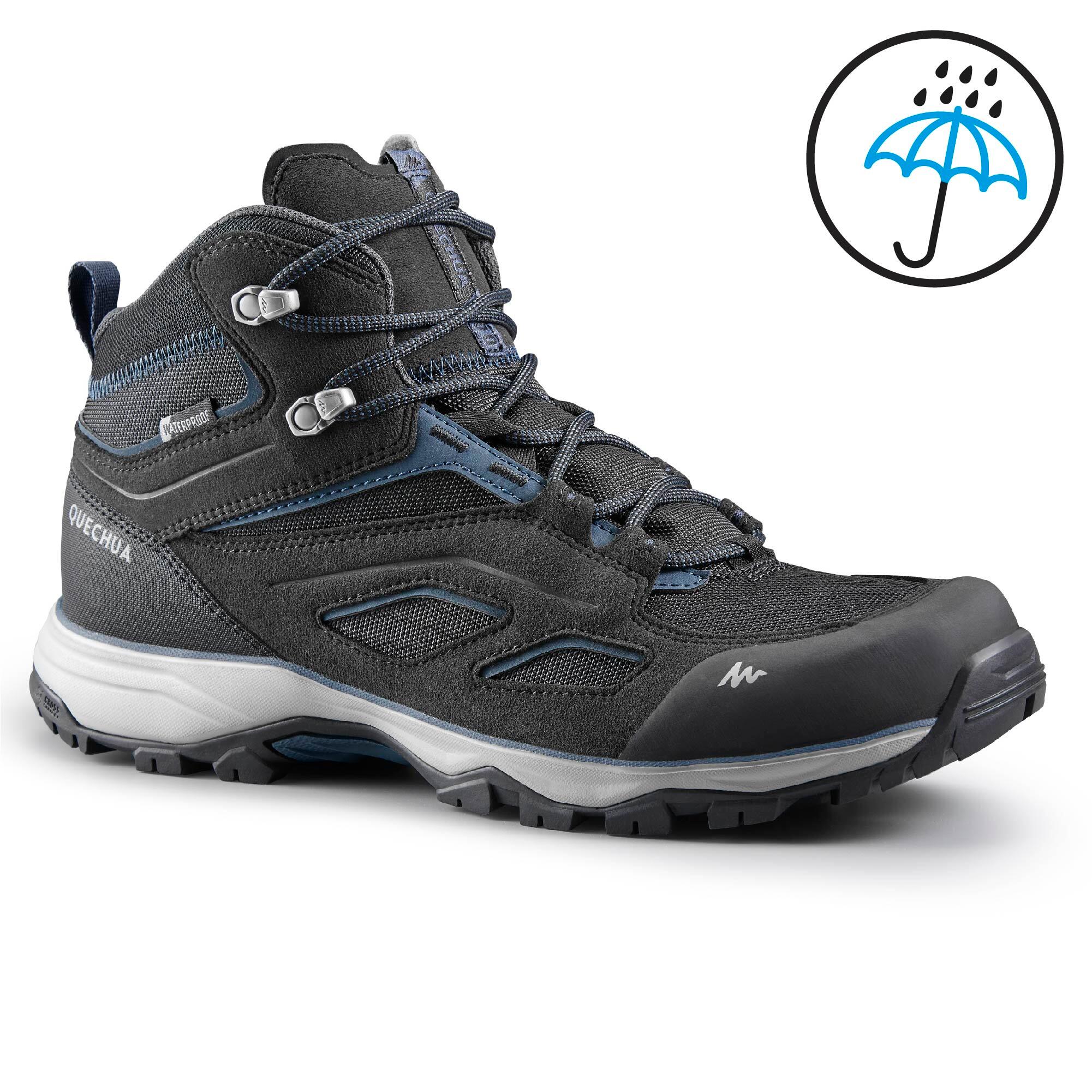 Waterdichte wandelschoenen MH100 voor heren zwart 13/20