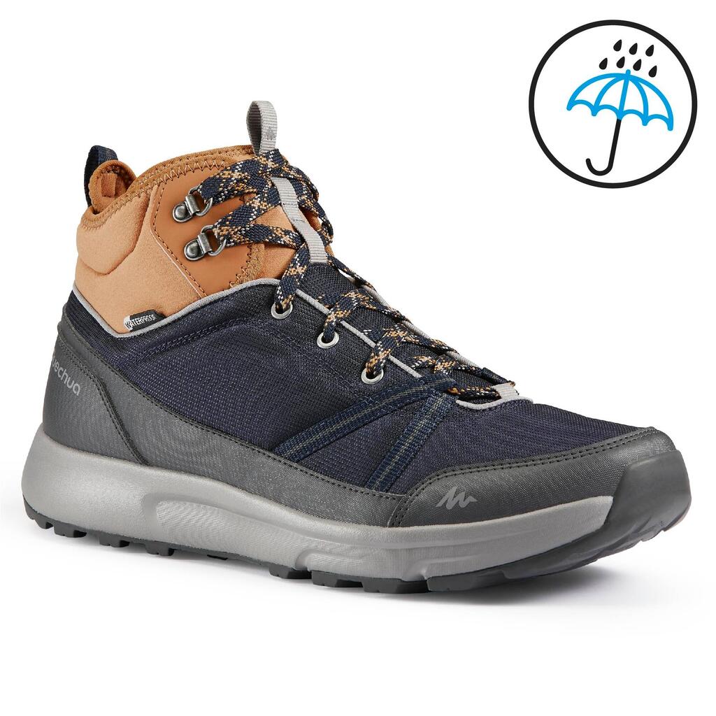 Men's Waterproof Walking Boots NH100 Blue