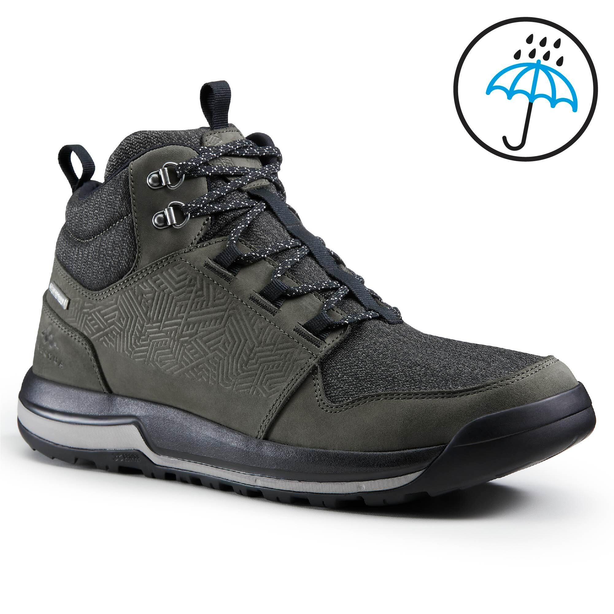 QUECHUA Men’s Waterproof Hiking Shoes  - NH500 Mid WP