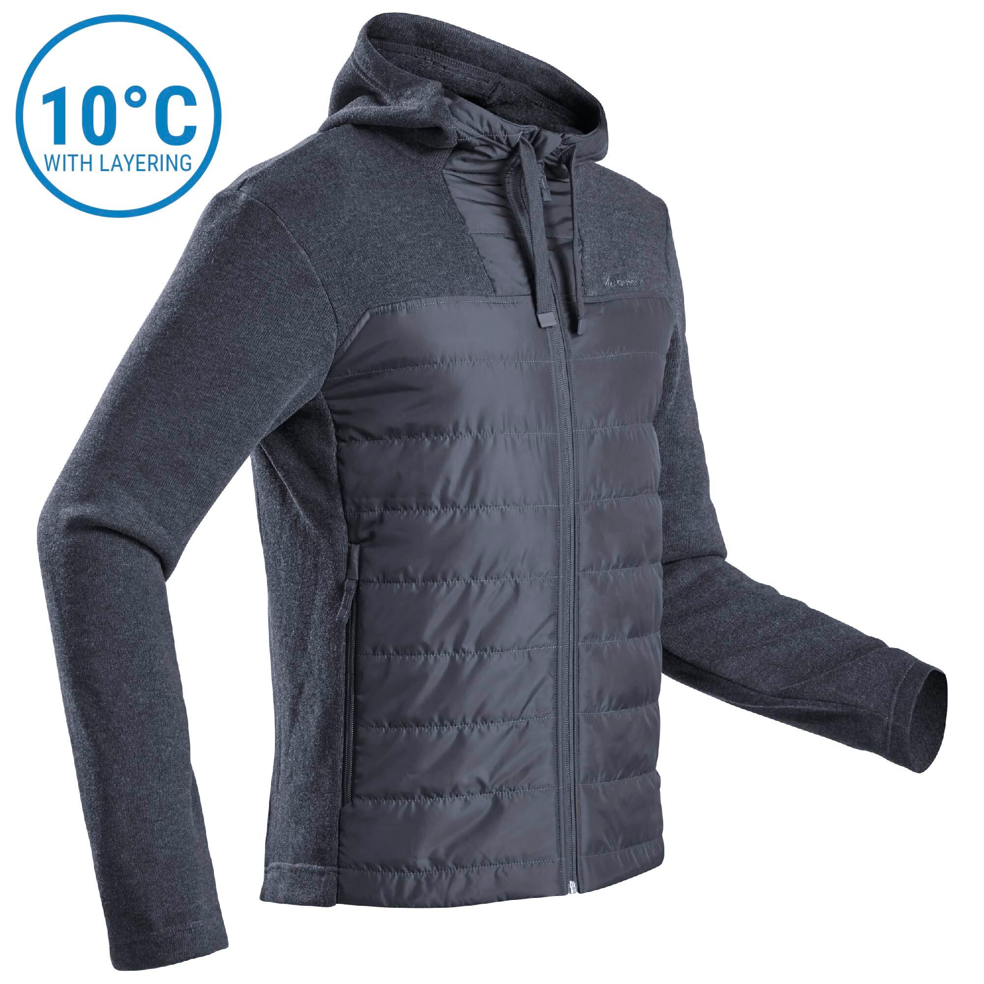 

Men' Sweatshirt NH100 Hoodie - Carbon Grey -  By QUECHUA | Decathlon