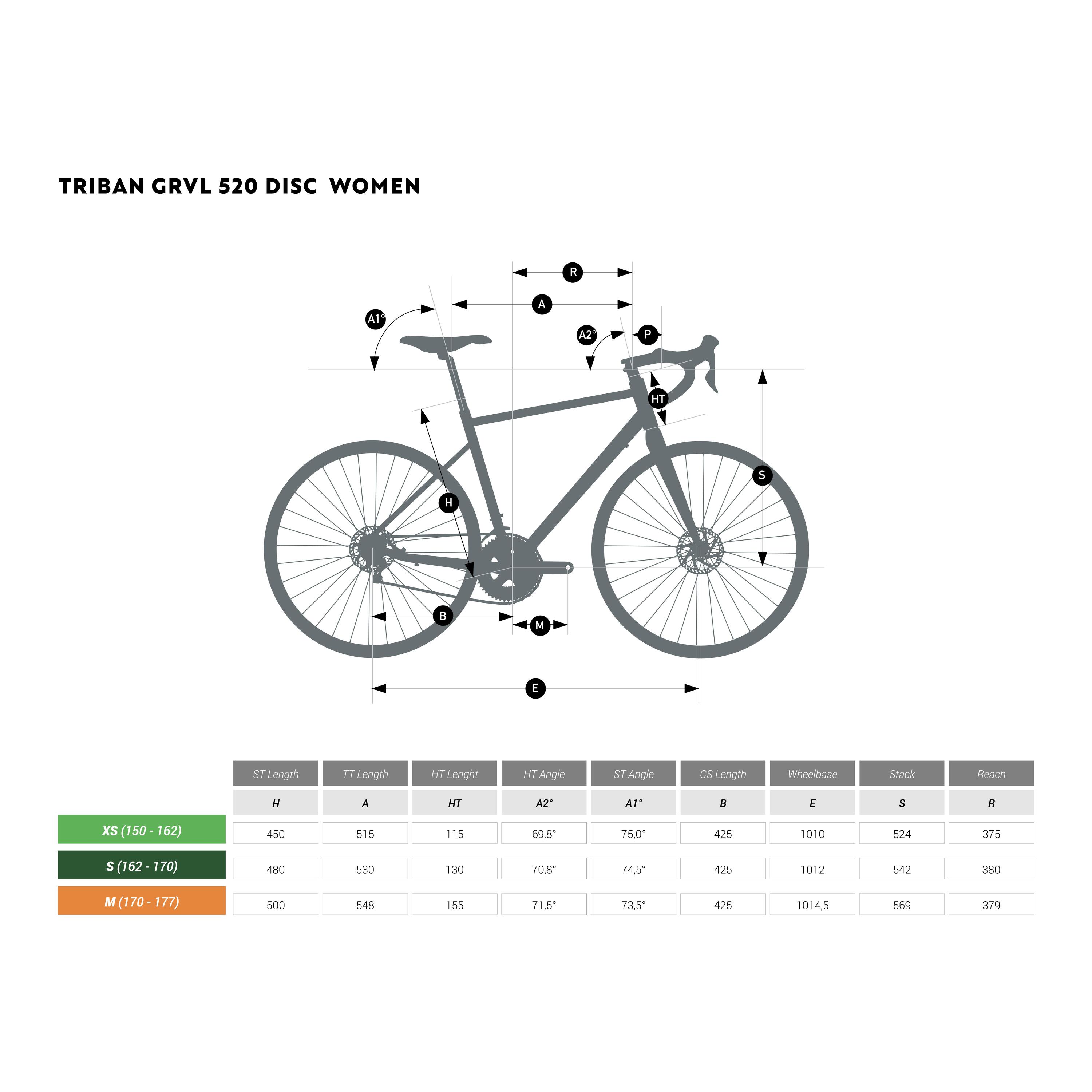 Women's Cycle Touring Road Bike RC520 105 Prowheel 4/10