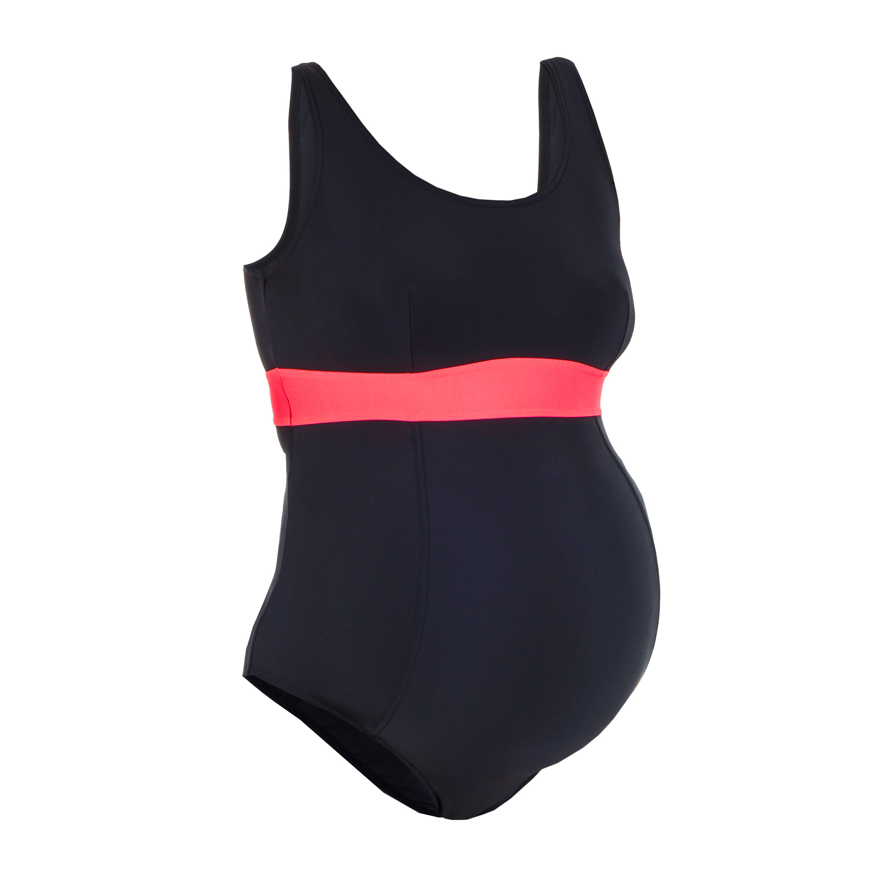 1piece Maternity Swimsuit Romane Black Coral