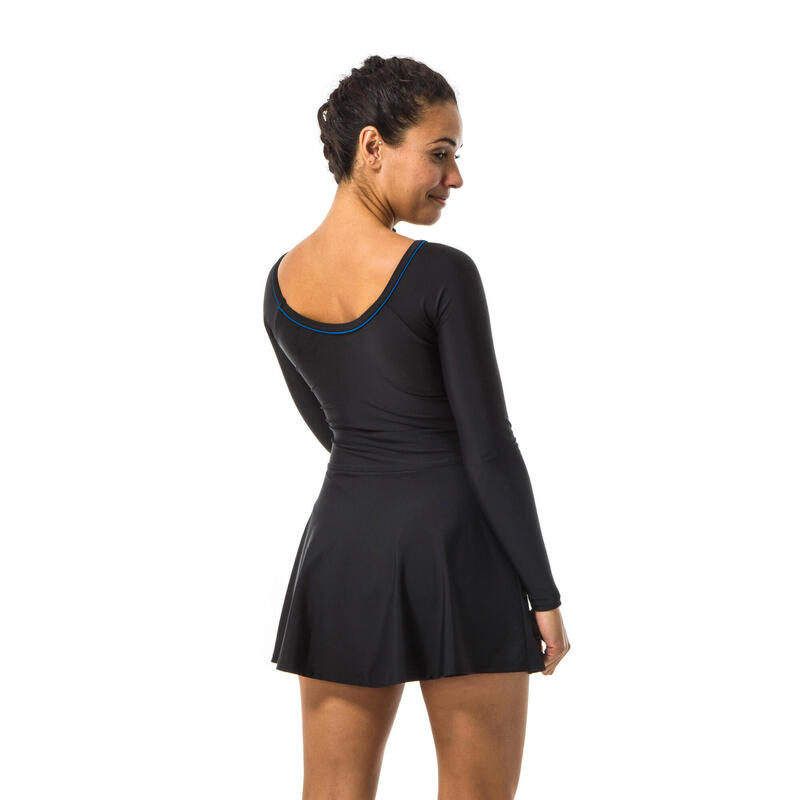 Women's Una Sleeve one-piece swimsuit - black