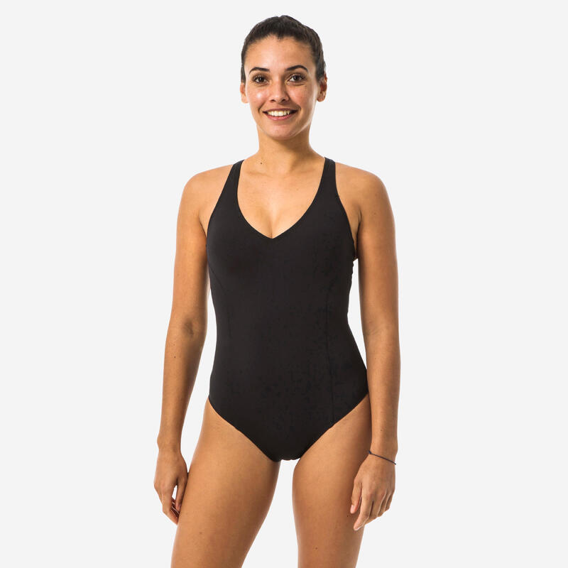 Crni ženski jednodelni kupaći kostim PEARL