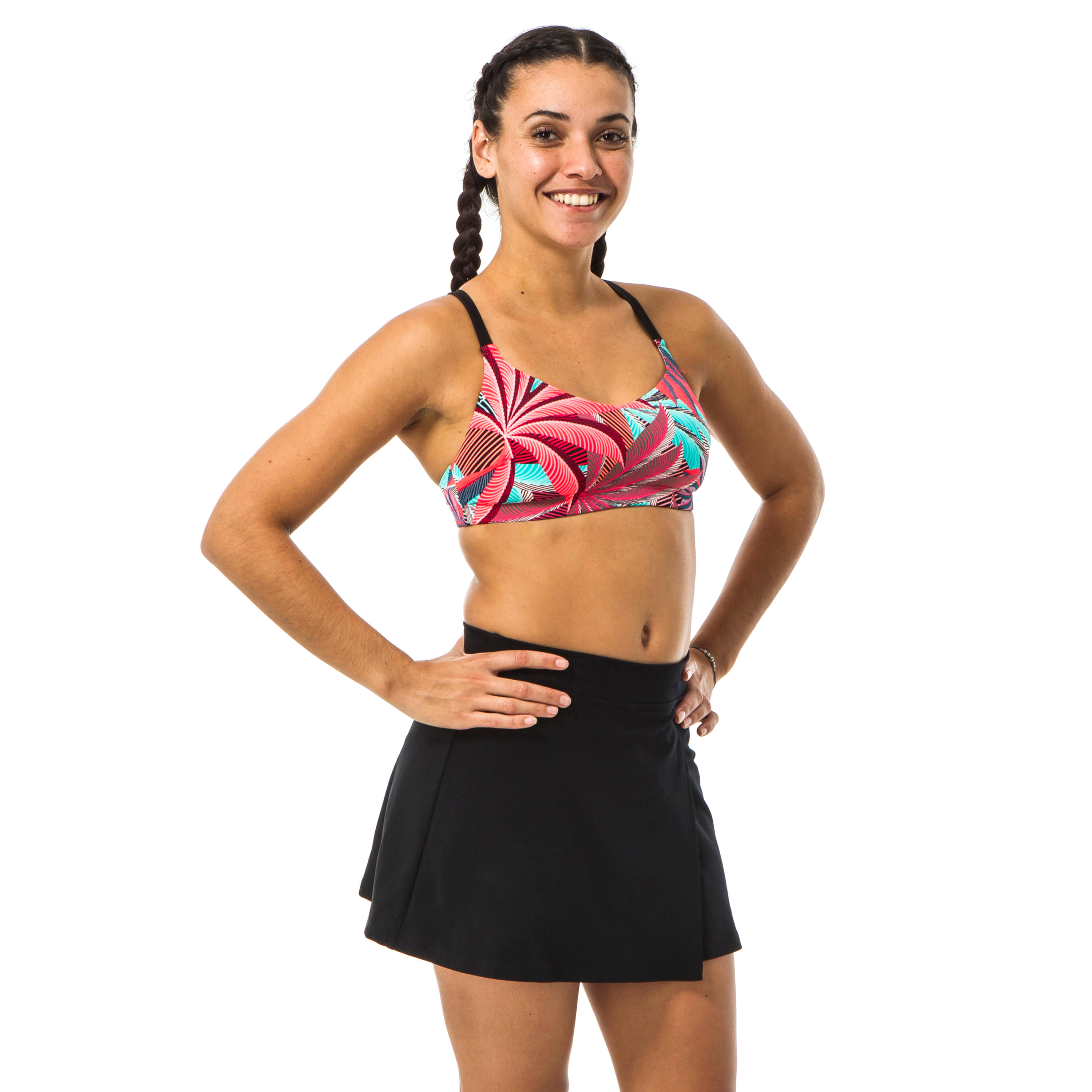 Women's Swimming skirt Una black 3/4