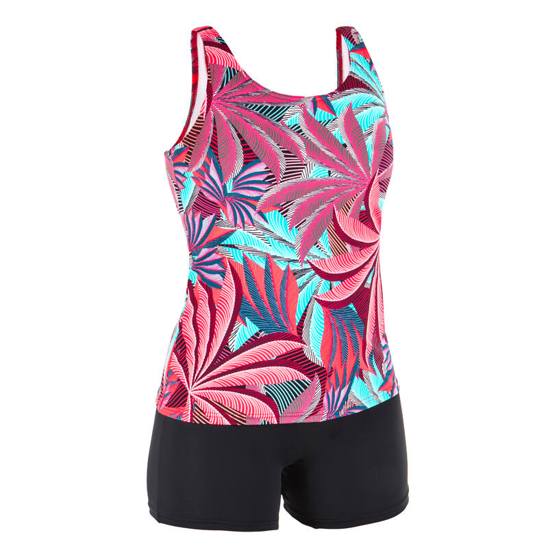 Women's Swimming 1piece Tankini Swimsuit Heva Hot Red Decathlon