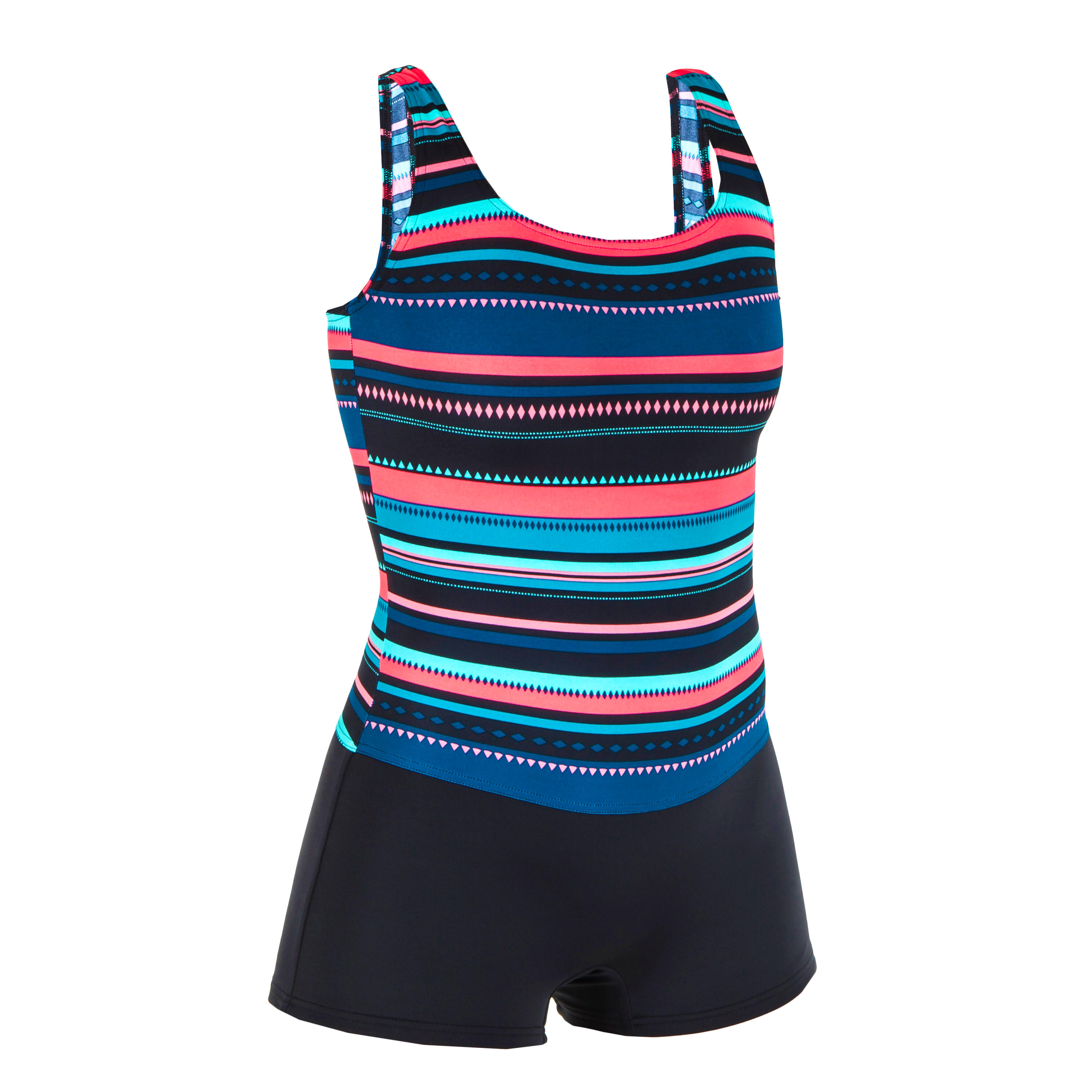 Women's Swimming 1-piece Shorty Swimsuit Heva Mexi - Black 7/7