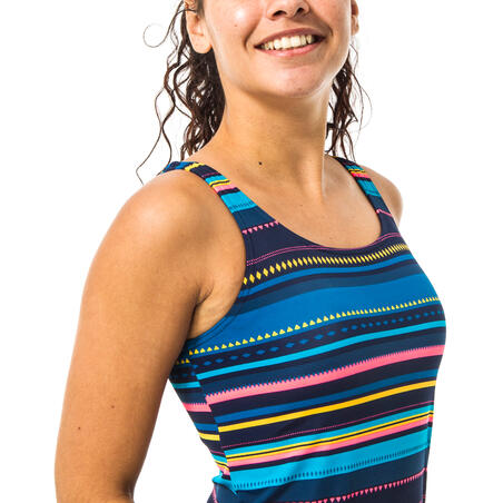 Women's one-piece tankini swimming swimsuit Heva Mexi - Navy