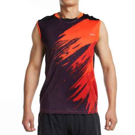 Badminton T-Shirt Top 990 Herren dunkelrot