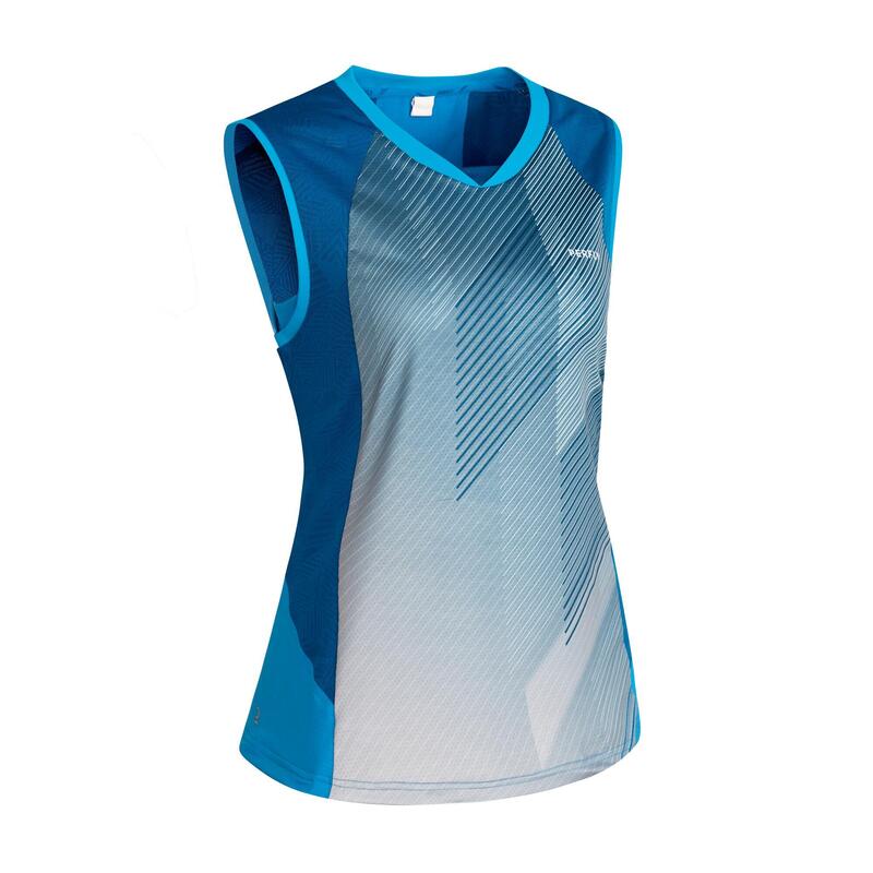 Badmintonshirt voor dames 900 blauw
