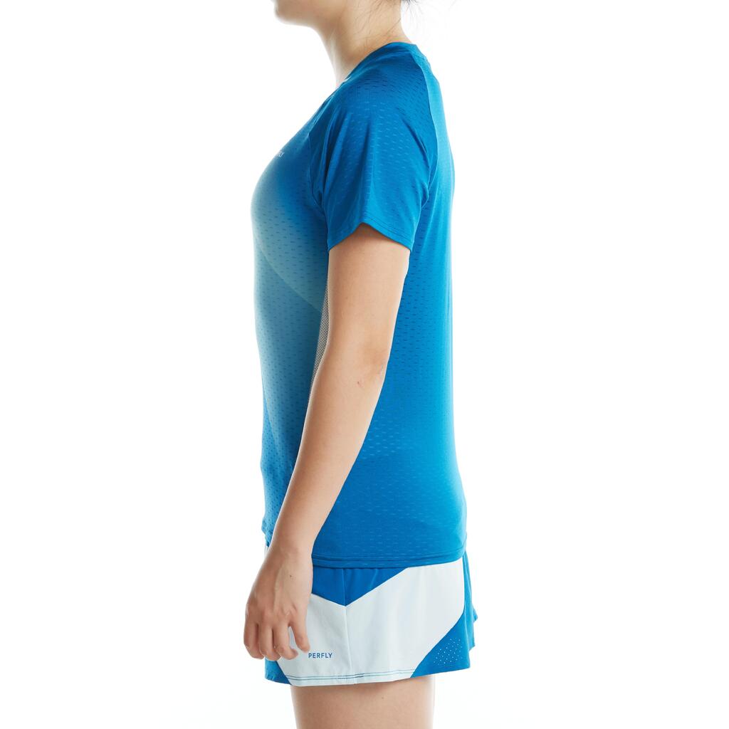 Badminton T-Shirt TS 560 Damen blau