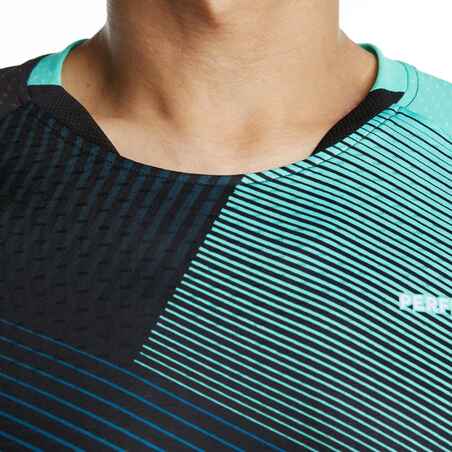T-Shirt 560 Herren Badminton grün/marineblau