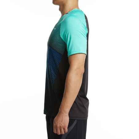 T-Shirt 560 Herren Badminton grün/marineblau