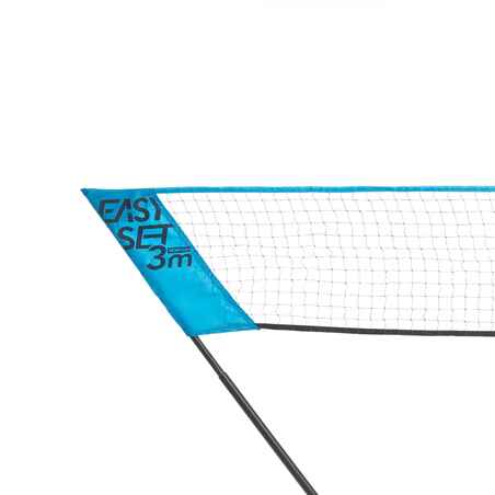Badmintono tinklo rinkinys „Easy“, 3 m, mirguliuojančiai mėlynas