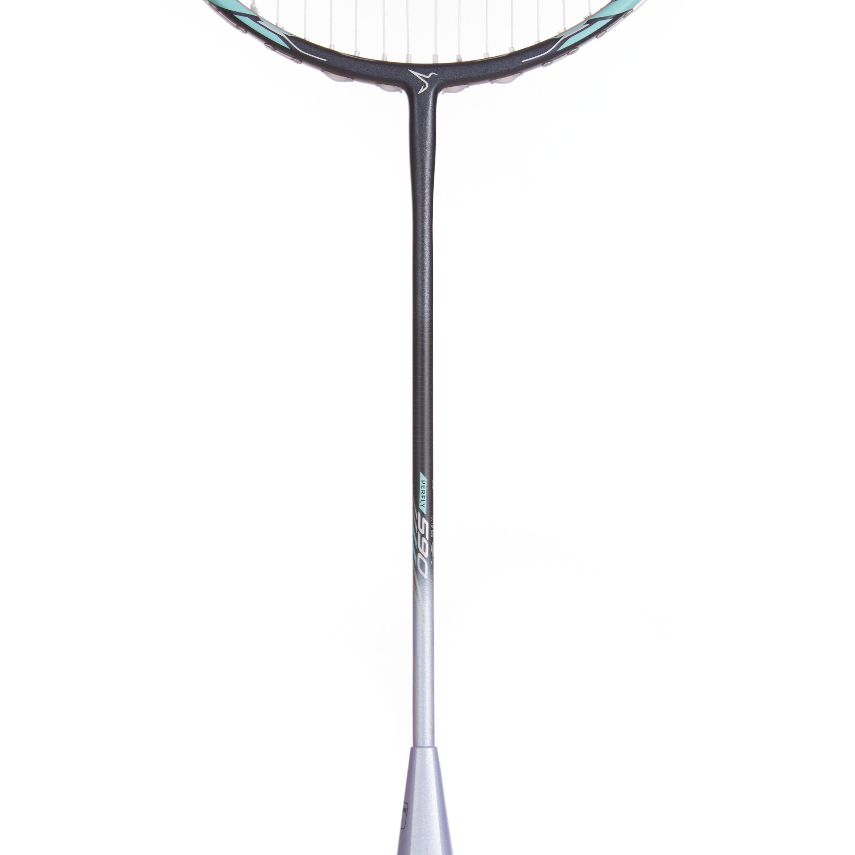 ADULT BADMINTON RACKET BR 590 BLACK PURPLE 9/25