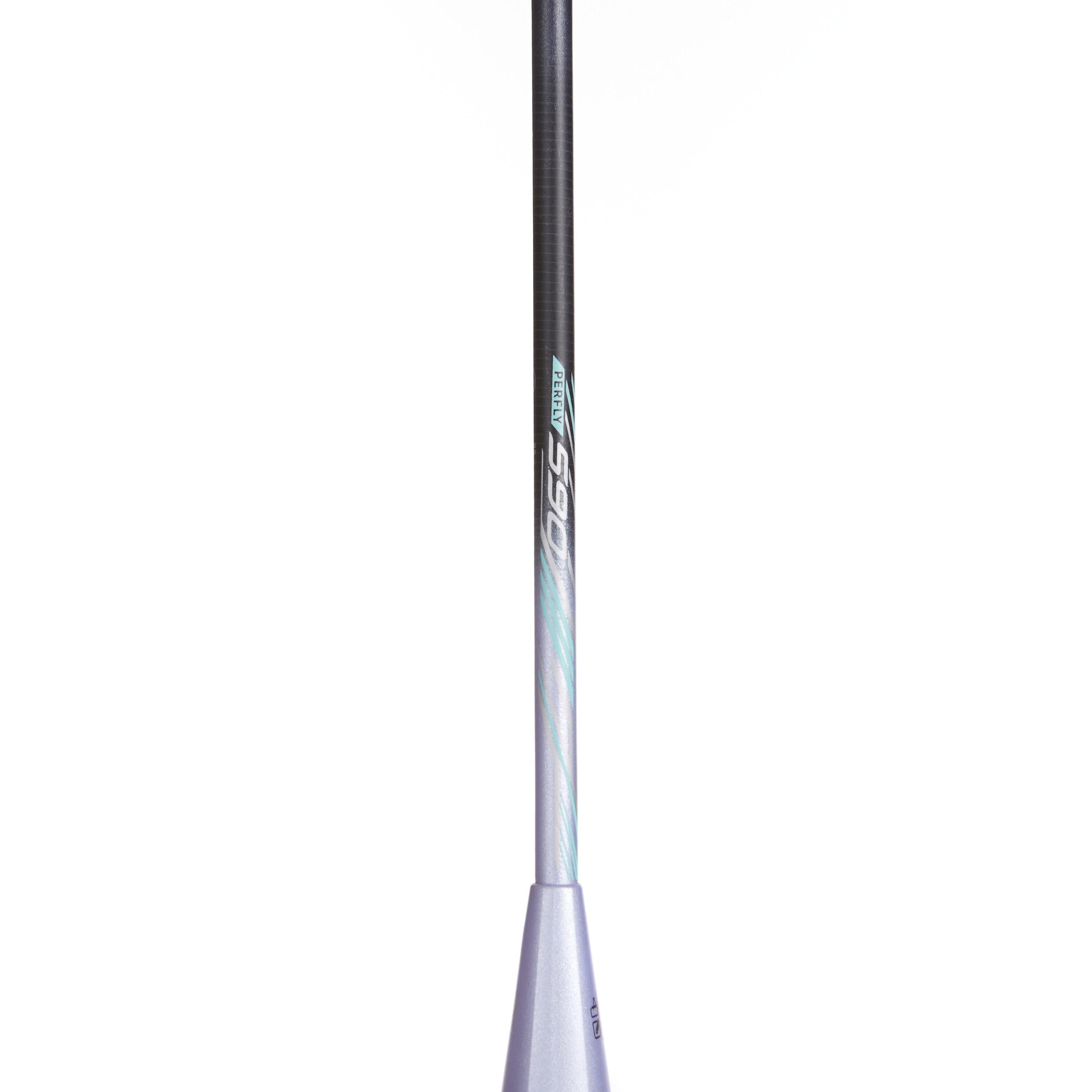ADULT BADMINTON RACKET BR 590 BLACK PURPLE 14/25