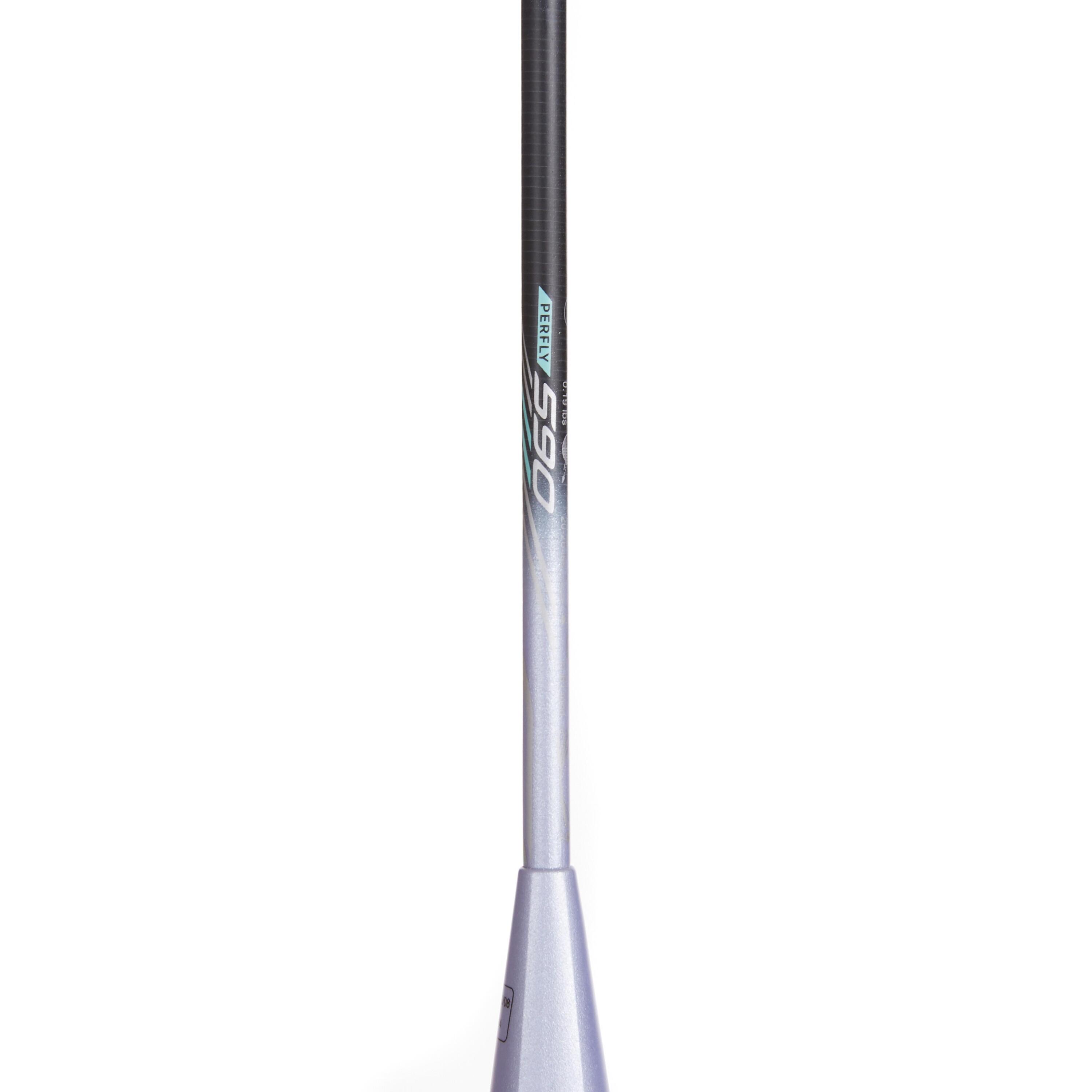 ADULT BADMINTON RACKET BR 590 BLACK PURPLE 13/25
