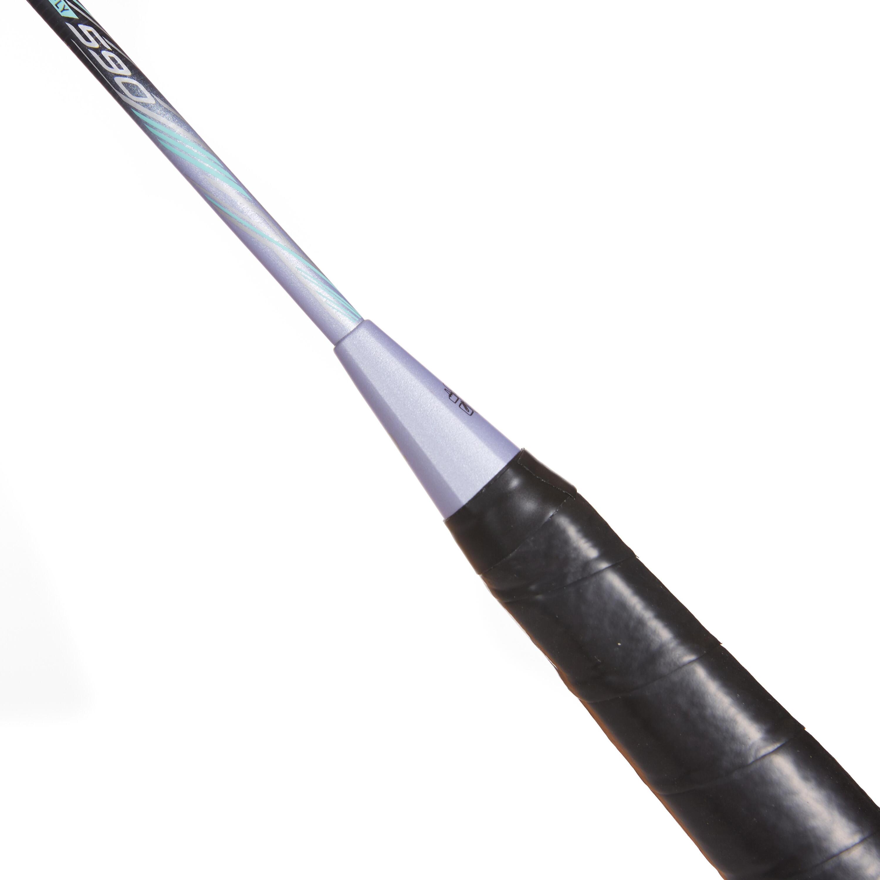 ADULT BADMINTON RACKET BR 590 BLACK PURPLE 12/25