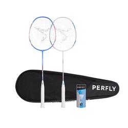 ADULT BADMINTON RACKET BR 560 SET LITE JADE BLUE