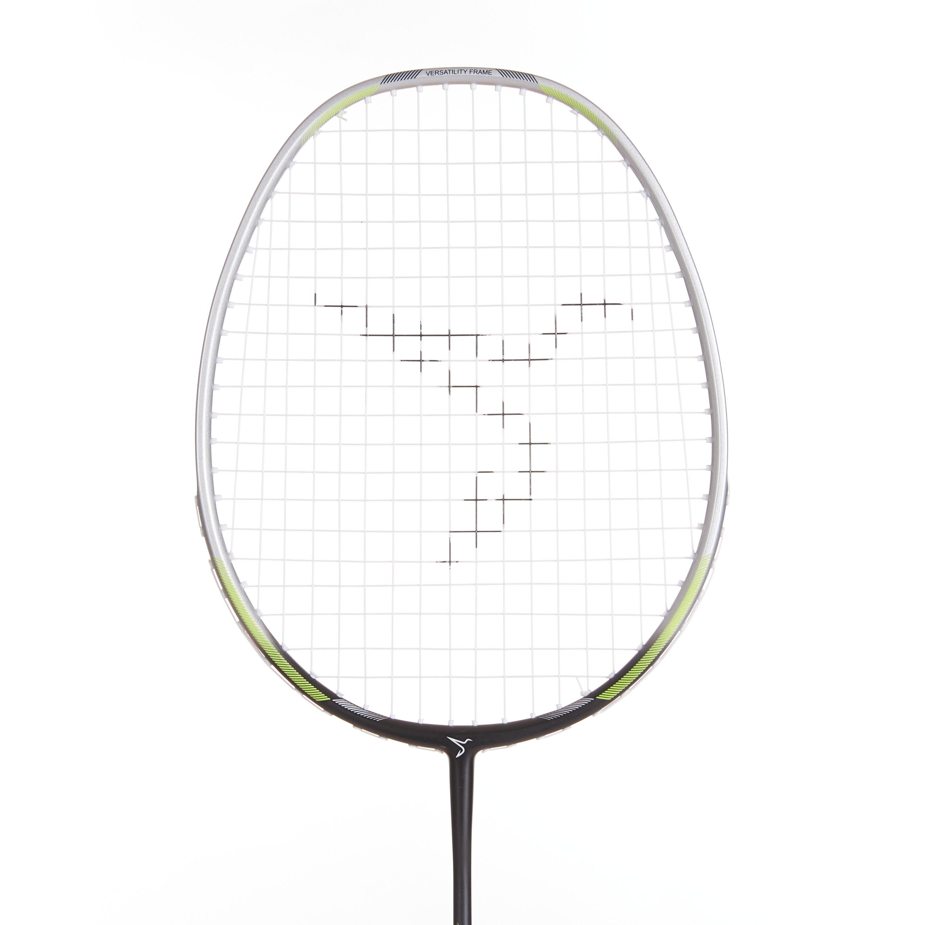 ADULT BADMINTON RACKET BR 190 SILVER CARBON 2/16