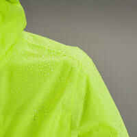 500 Kids' Waterproof Hi-Vis Cycling Jacket - Yellow