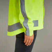 500 Kids' Waterproof Hi-Vis Cycling Jacket - Yellow