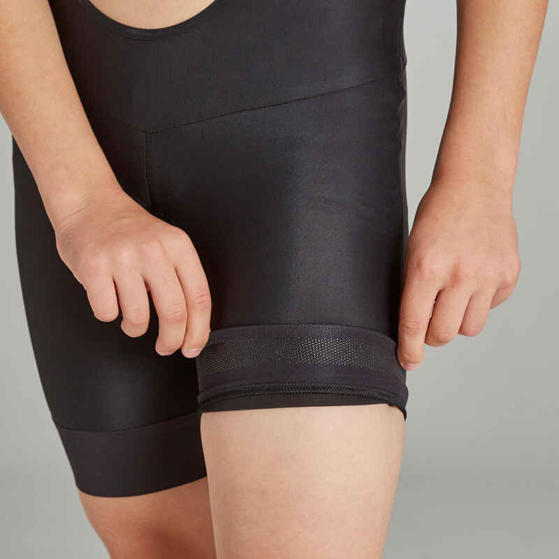 Kids' Cycling Bib Shorts 900 Black Decathlon