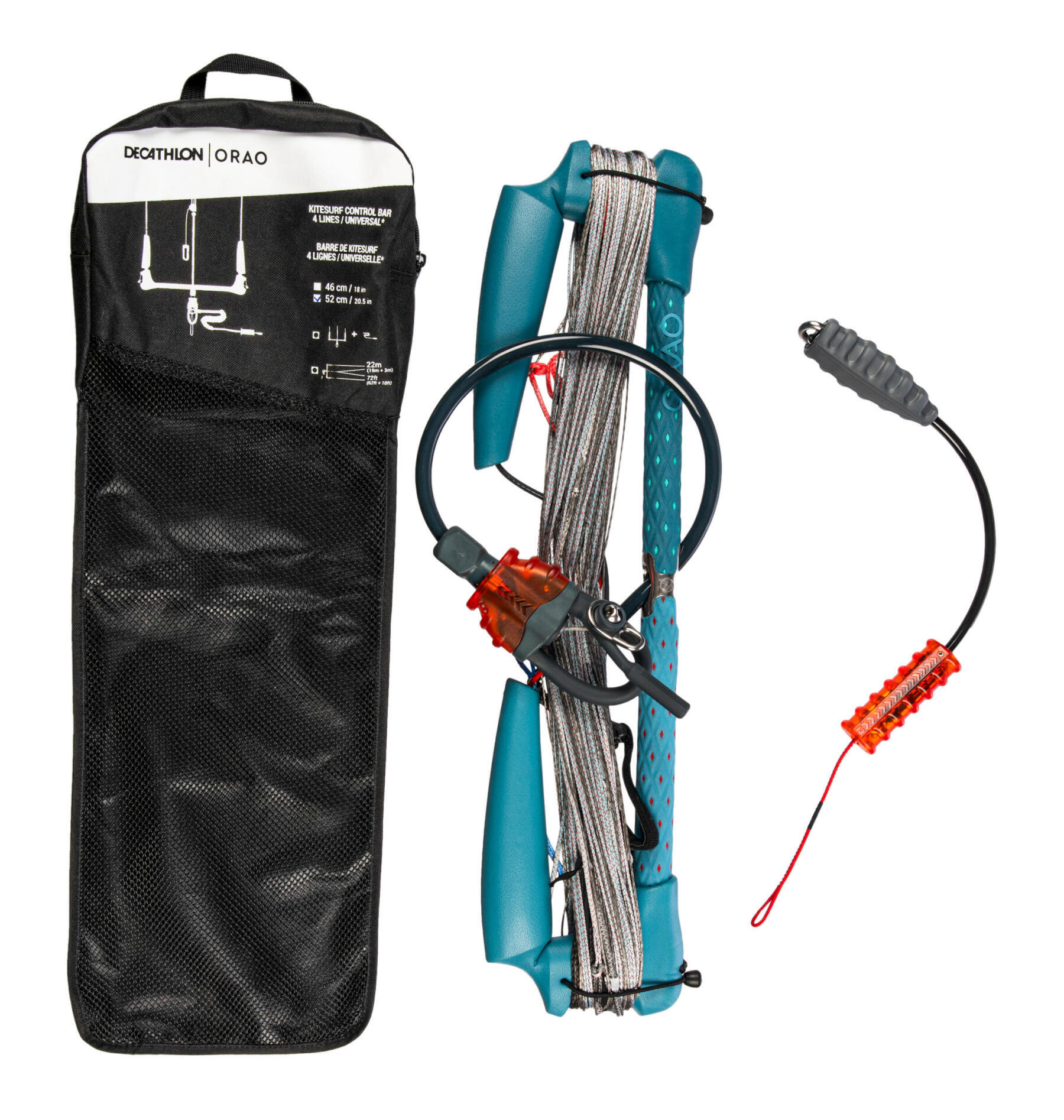 BARRA DE KITESURF UNIVERSAL - 46CM (LEASH INCLUÍDO)