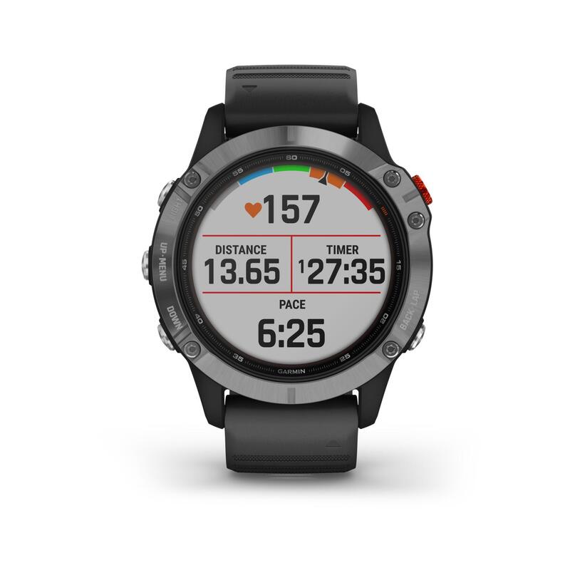 Zegarek do biegania z GPS Garmin Fenix 6 Solar Silver