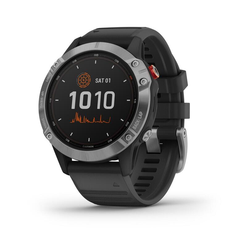 Zegarek do biegania z GPS Garmin Fenix 6 Solar Silver