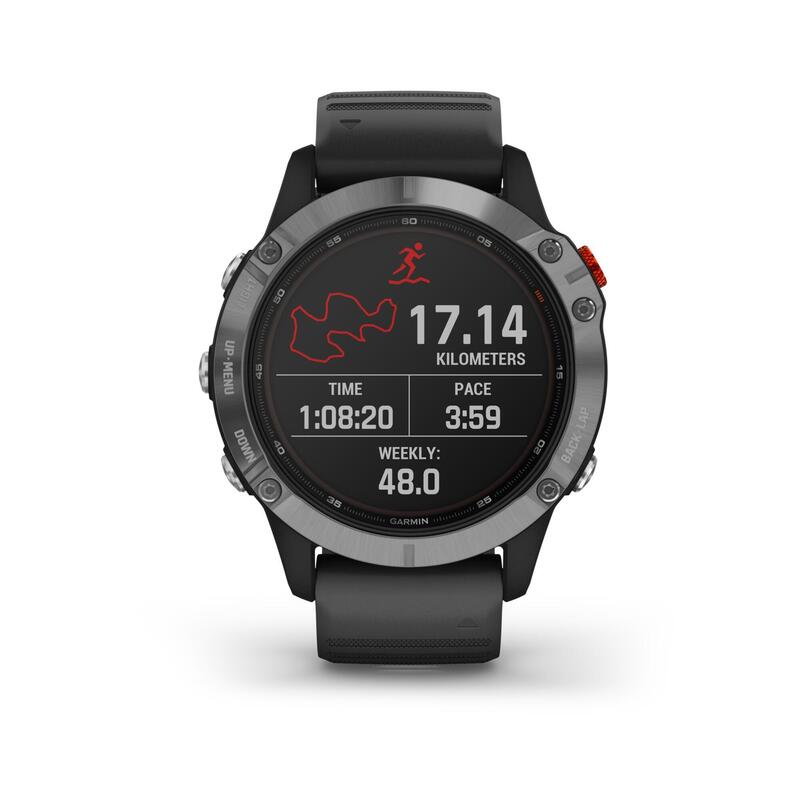 Zegarek do biegania z GPS Garmin Fenix 6 Solar Silver