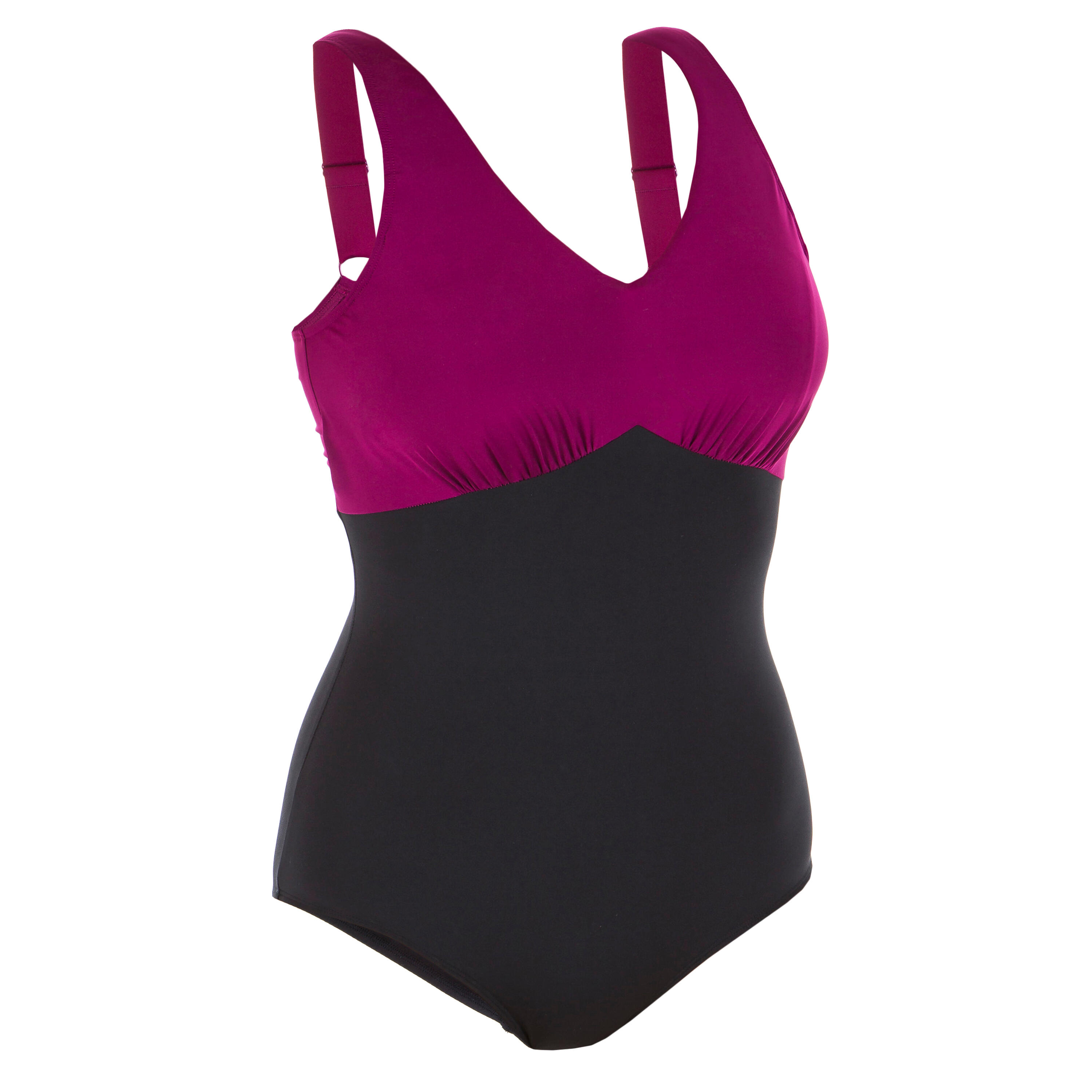 Women's Aquafitness one-piece swimsuit Romi - Black Pink 10/11