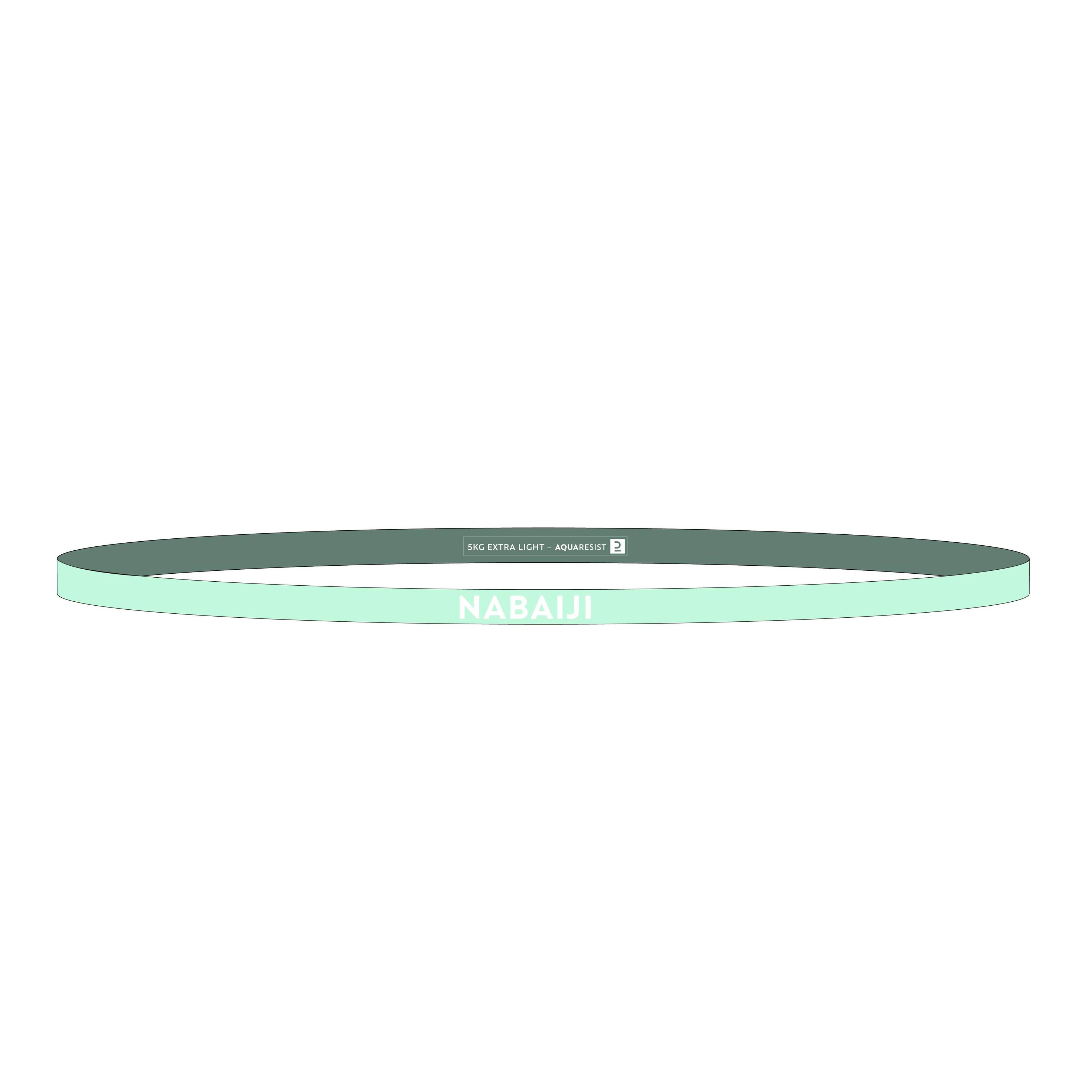 Aquagym Aquatic Elastic Training Band 5 kg Resistance & Durable Light Green -  2