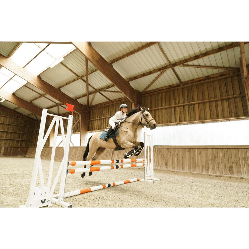 Pantalon de concours équitation kipwarm chaud et déperlant Enfant - 500 blanc