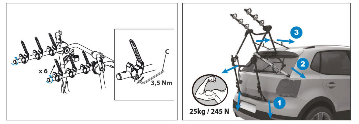 transporte bicicleta instrucciones portabicis 320 c3 seguridad