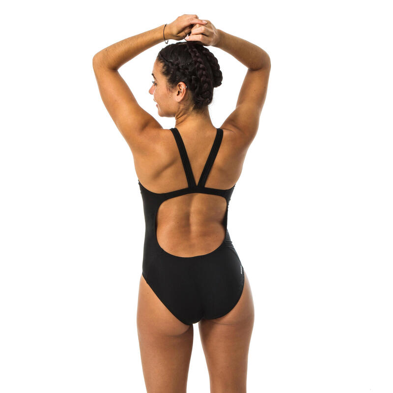 Maillot de bain de natation femme une pièce ADIDAS SH3RO Noir Blanc