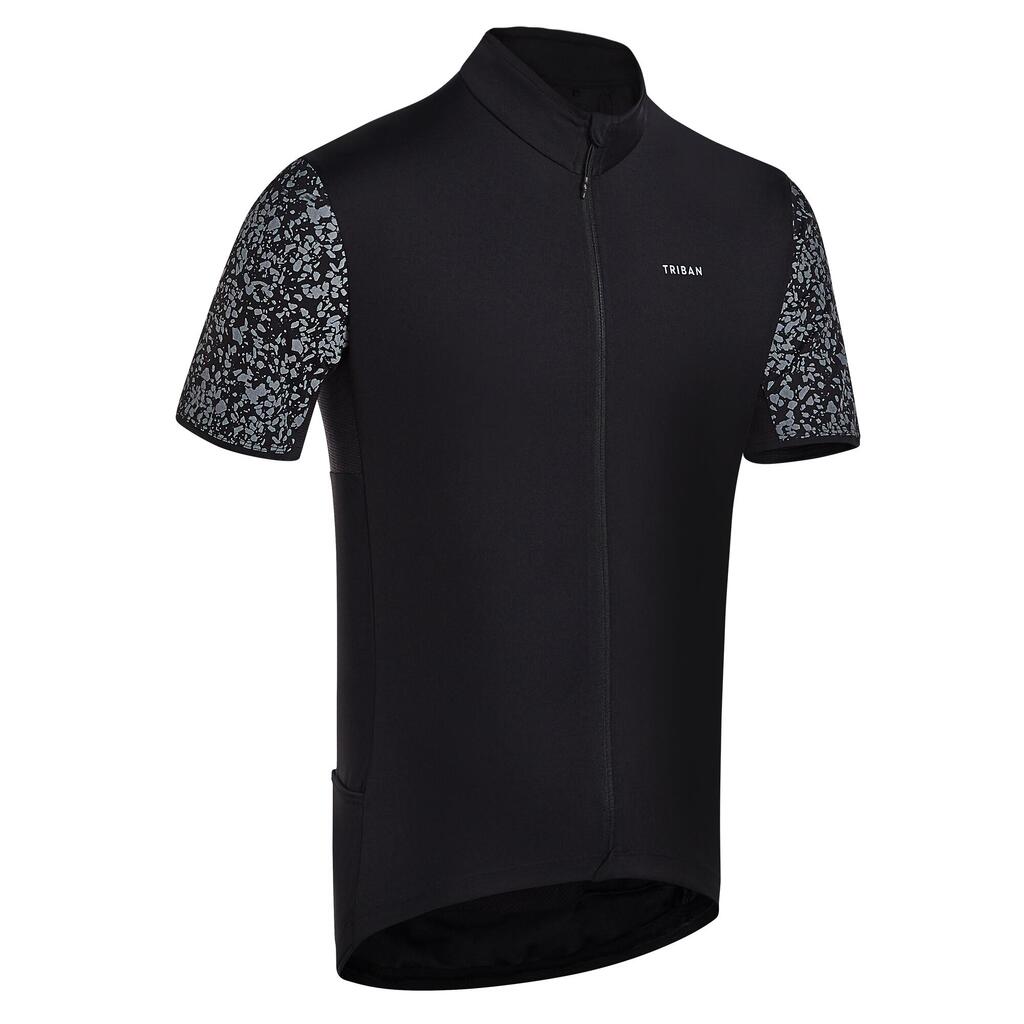 Men's short-sleeved road cycling jersey rc500 terrazzo - reflective