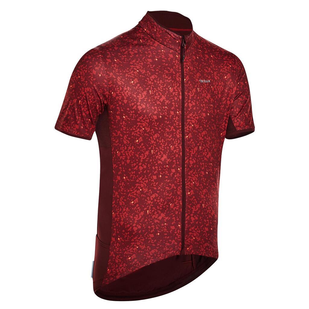 Rc500 special edition short sleeve cycling jersey - terrazzo/burgundy