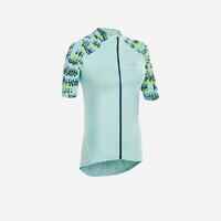 Women's Cycling Short-Sleeved Jersey 500 - Mint Glow