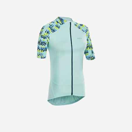 Women's Cycling Short-Sleeved Jersey 500 - Mint Glow