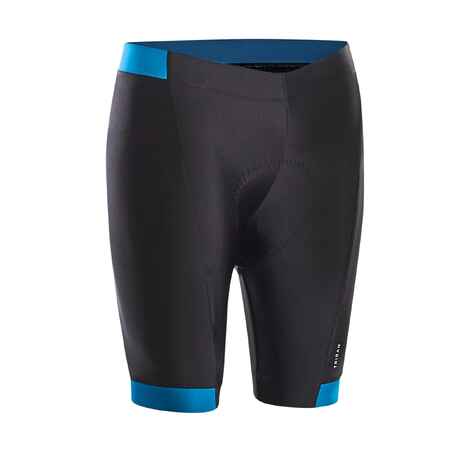 Men's Bibless Cycling Shorts RC100 - Black/Blue