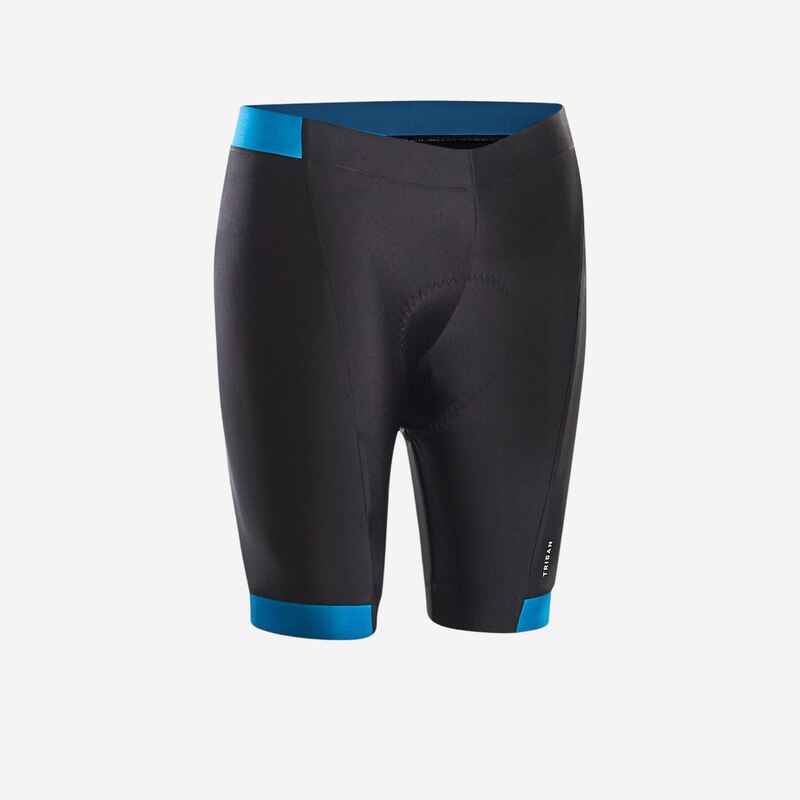 Radhose kurz ohne Träger Herren RC100 schwarz/blau Radhose kurz ohne Träger Herren RC100 schwarz/blau