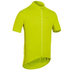 MAILLOT MANCHES COURTES VELO ROUTE HOMME RC500 JAUNE