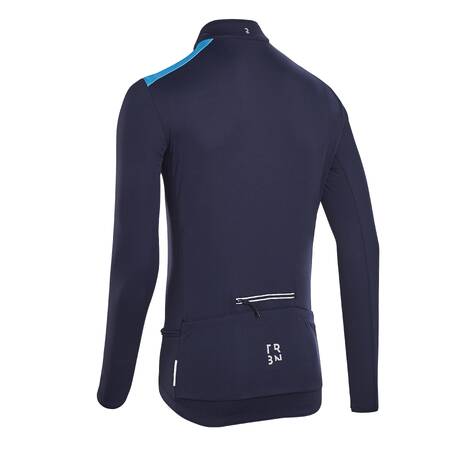 Men's Anti-UV Long-Sleeved Road Cycling Summer Jersey RC500 - Blue