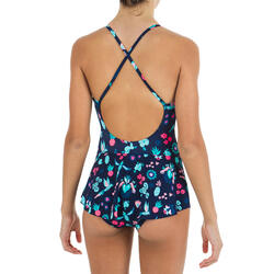 Maillot de Bain de Natation 1 Pièce Jupette Lila All Omi marine