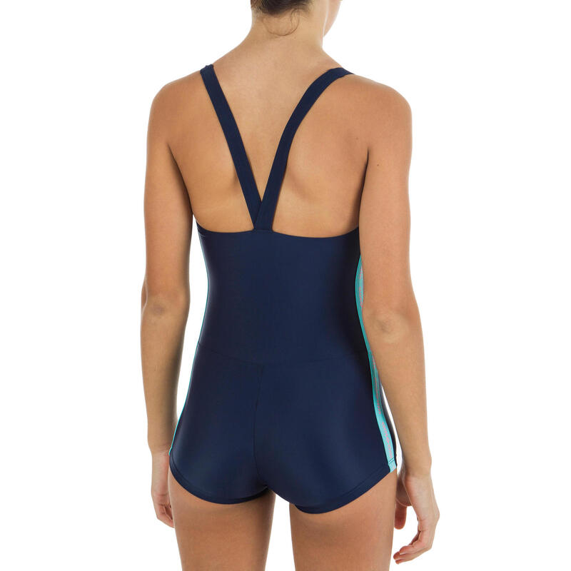 Badeanzug Shorty Mädchen - Vega marineblau