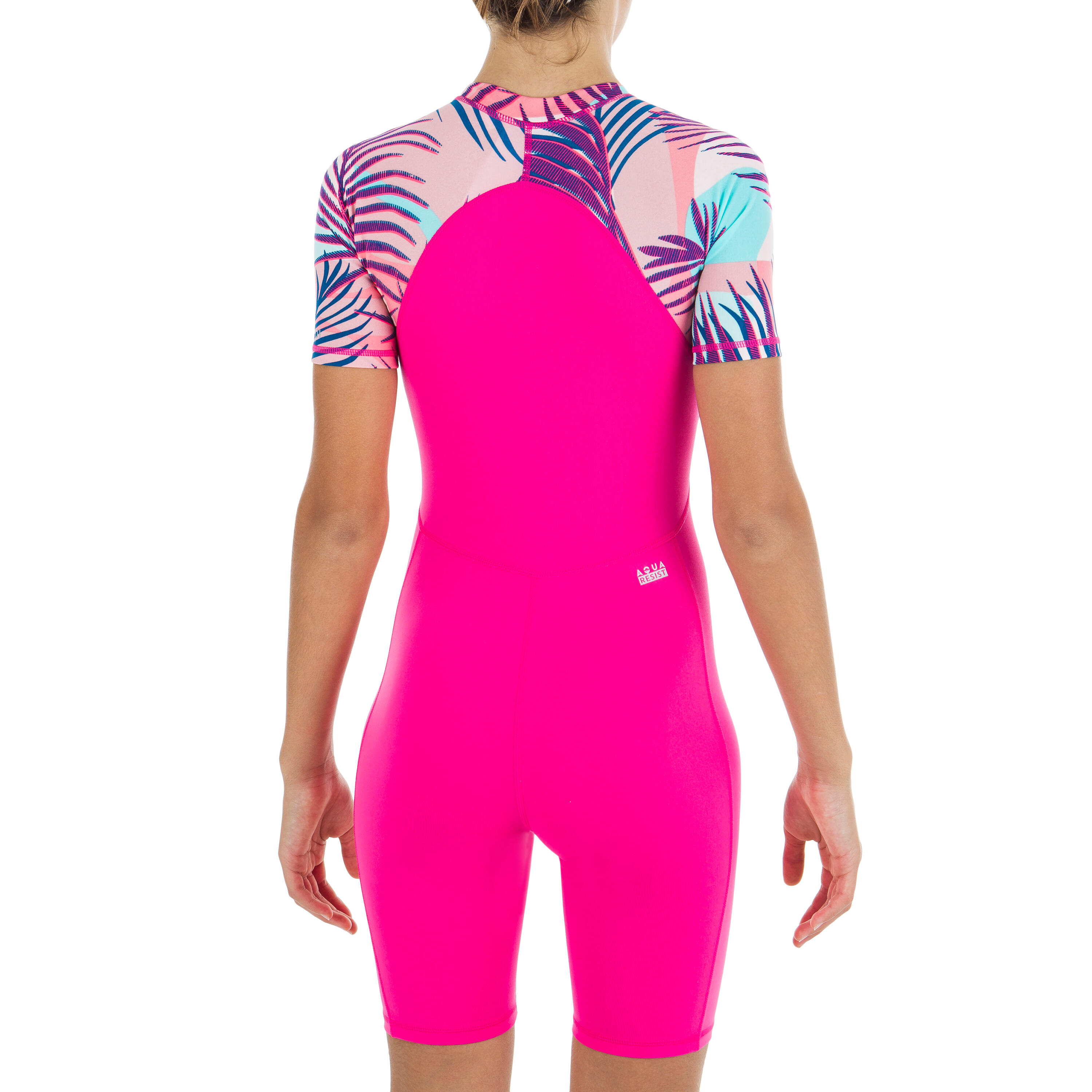 Girls' shorty swimsuit - Sola Pink 2/5