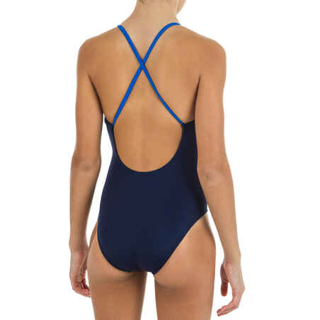 Vientisas maudymosi kostiumėlis merginoms „Lila Bird“, tamsiai mėlynas