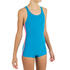 Girls Swimming One-Piece Shorty Swimsuit Vega Turquoise Blue